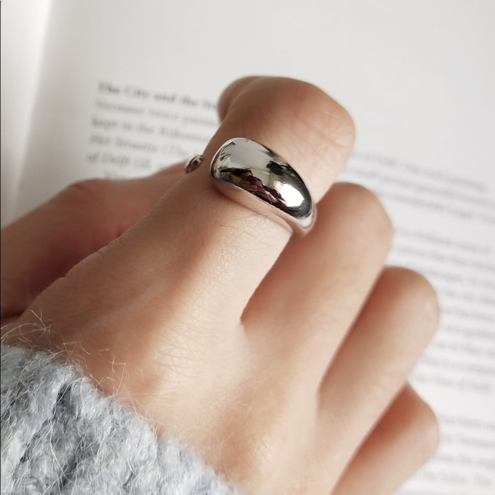 925 Sterling Silver Water Drop Ring